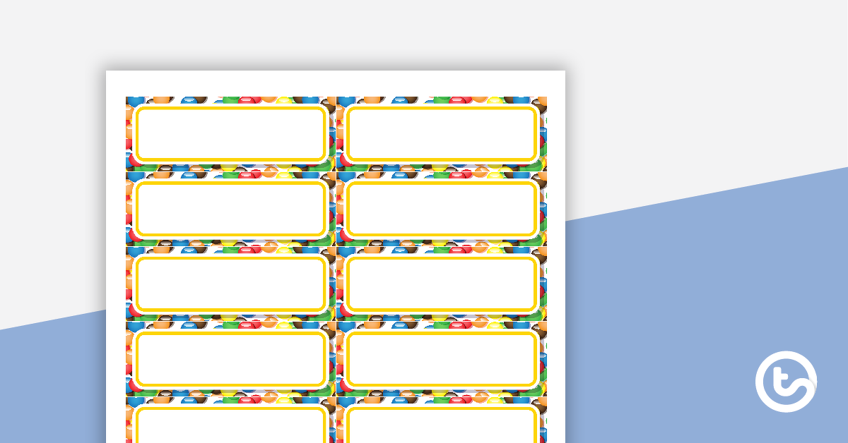 Preview image for Chocolate Buttons - Name Tags - V2 - teaching resource