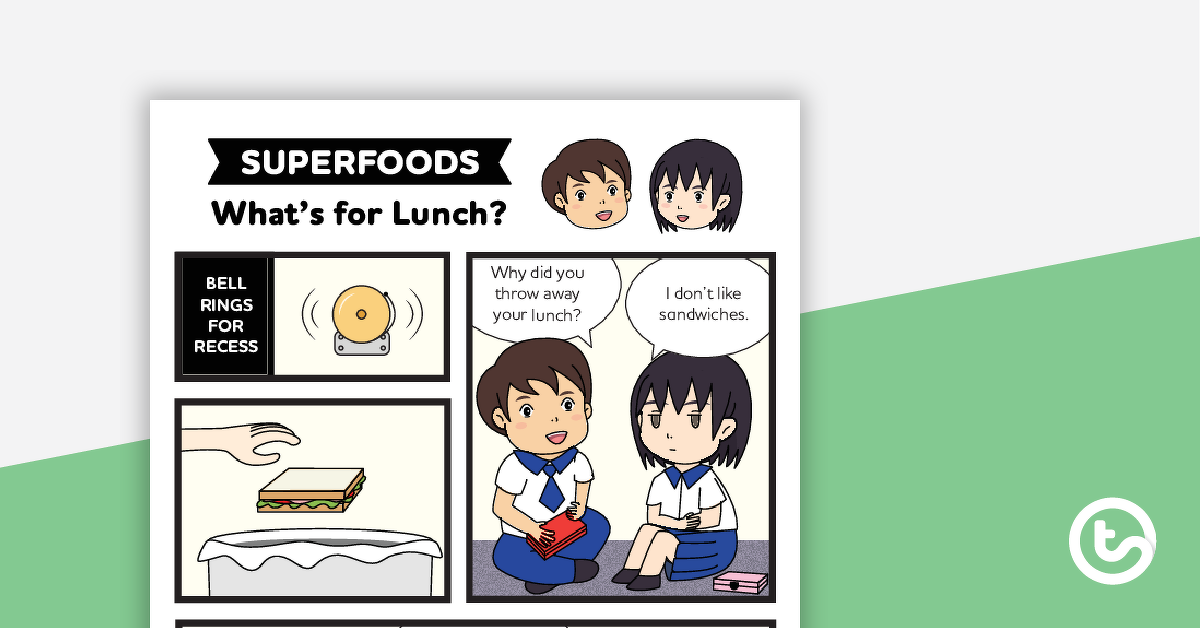 超级食物预览图:午餐吃什么?-理解工作表-教学资源