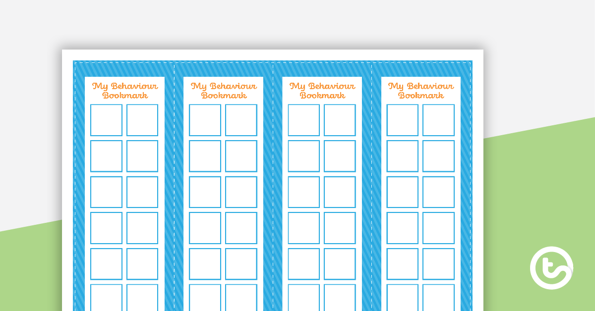 Preview image for My Behaviour Bookmark - teaching resource