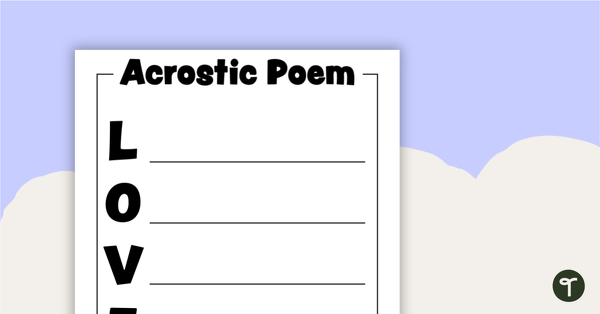 预览图像accrostic诗歌模板 - 爱 - 教学资源