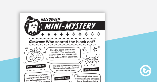 Thumbnail of Mini-Mystery – Who Scared the Black Cat? - teaching resource