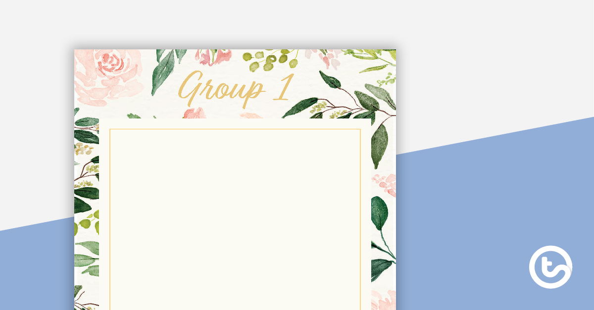 Preview image for Blush Blooms - Grouping Posters - teaching resource