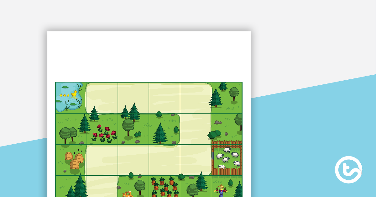 Preview image for Garden Pathway Coding Robot Mat - teaching resource