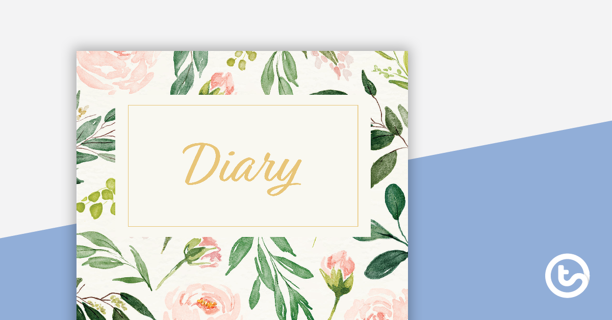 预览图像脸红花朵- Diary Cover - teaching resource
