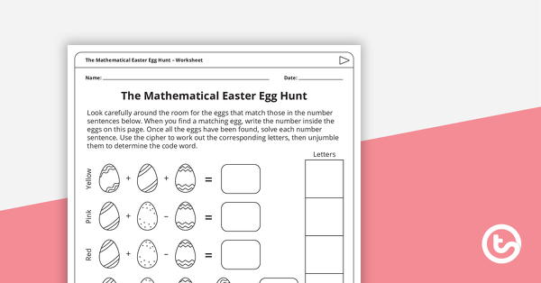 Thumbnail of The Mathematical Easter Egg Hunt – Whole Class Game - teaching resource