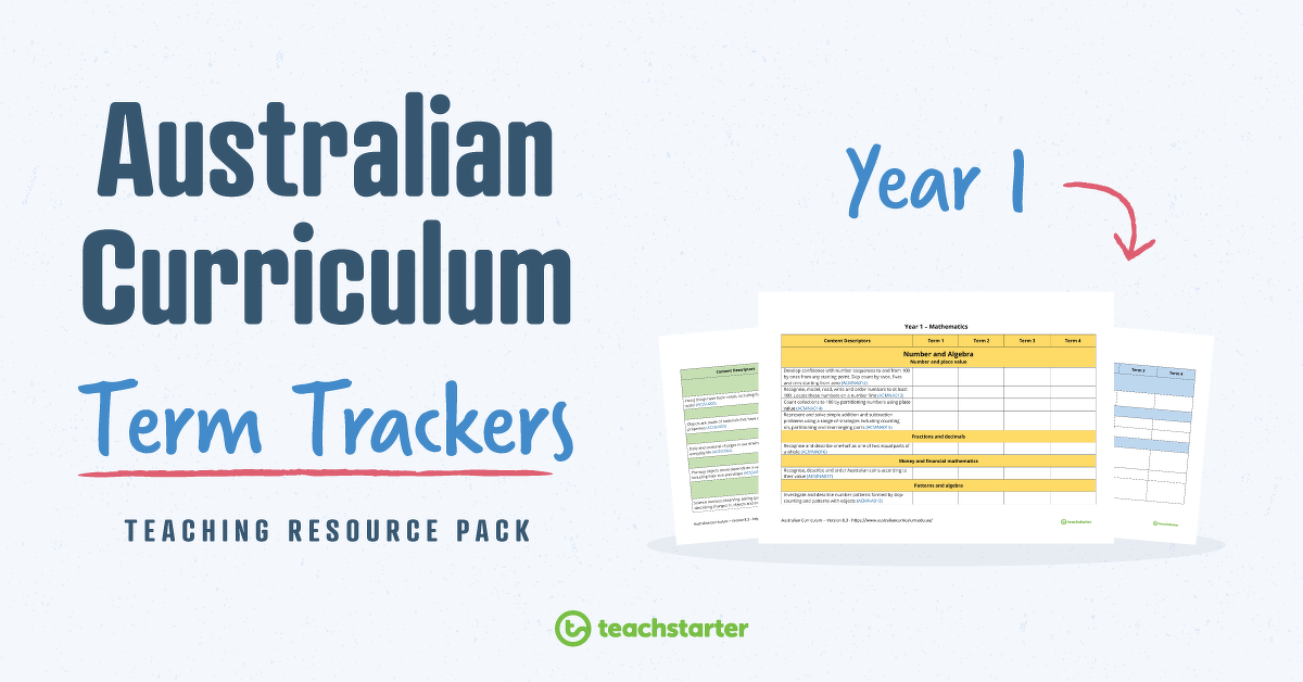 Preview image for Term Trackers Resource Pack (Australian Curriculum) - Year 1 - resource pack
