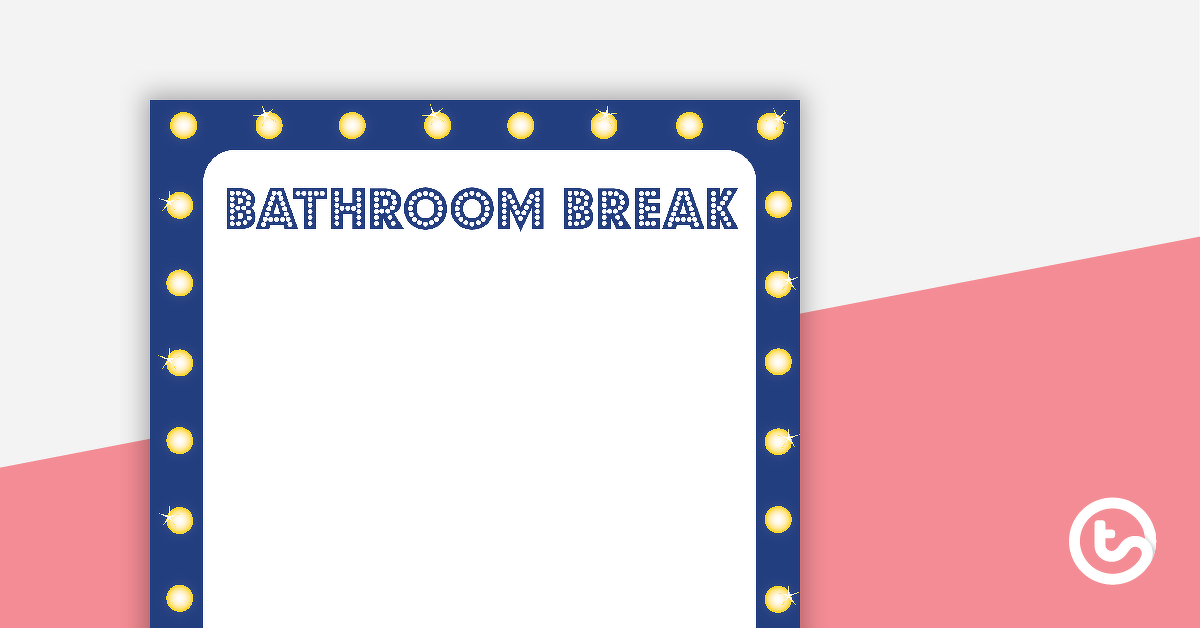 Preview image for Hollywood - Bathroom Break Poster - teaching resource