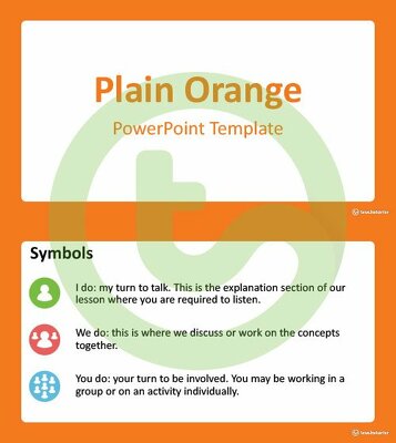 预览图像纯橙色- PowerPoint模板-教学资源