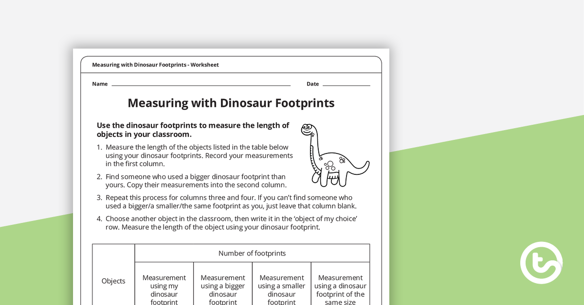 预览图像测量与恐龙脚印-工作表-教学资源