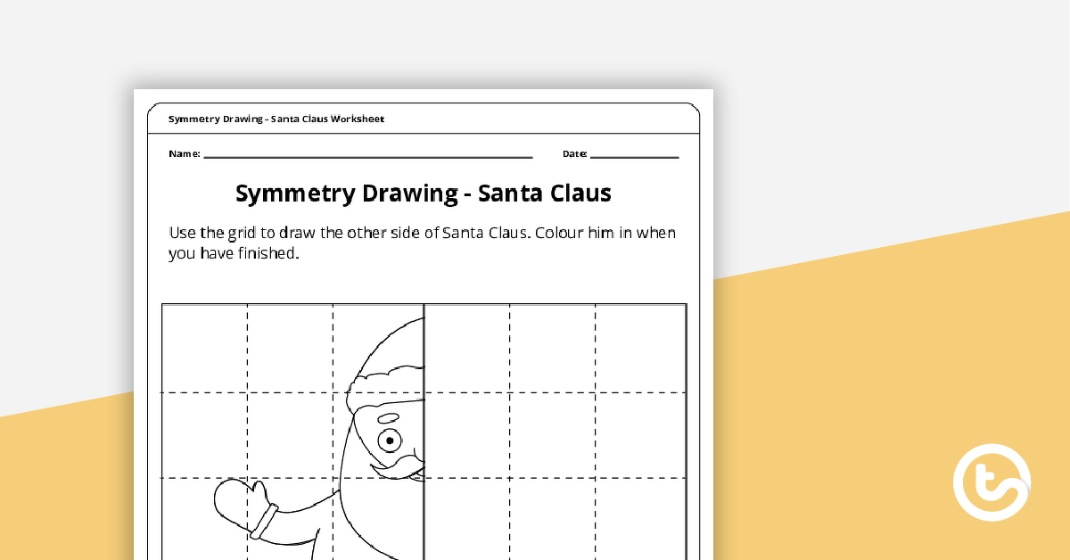 Preview image for Grid Symmetry Drawing – Santa Claus - teaching resource