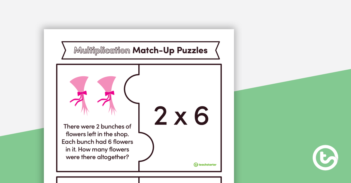 Preview image for Multiplication Match-Up Puzzles - teaching resource