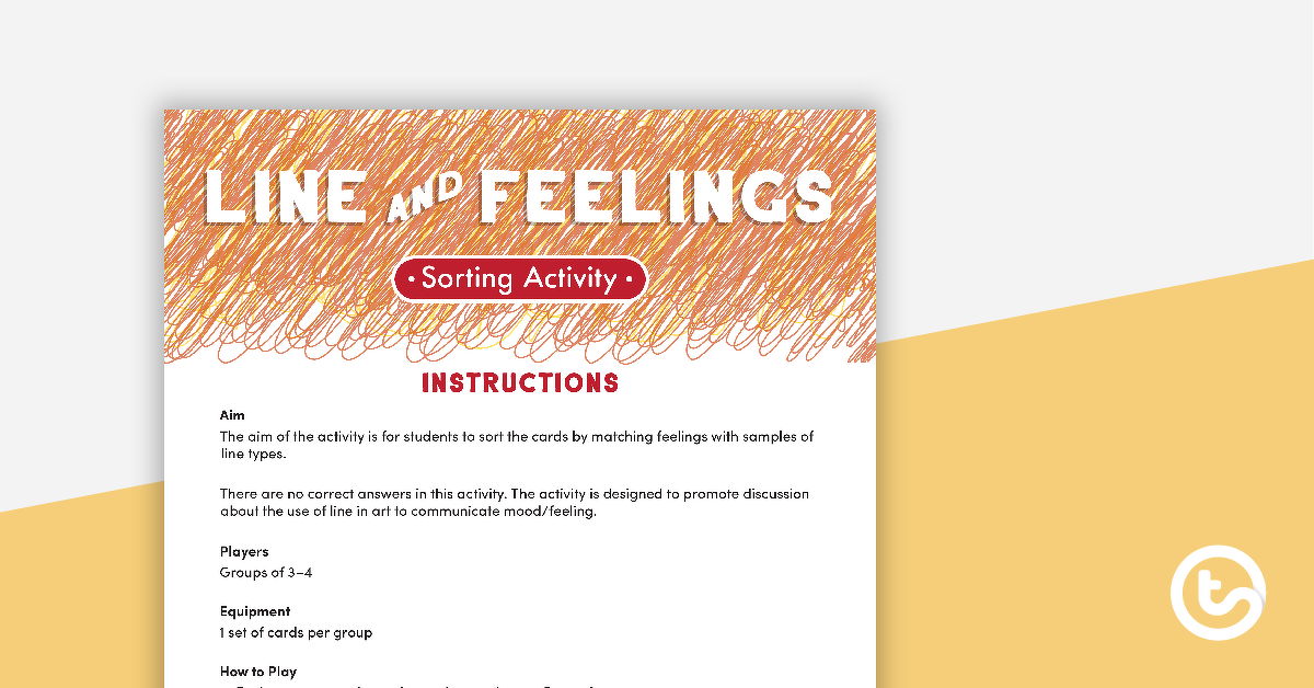 Preview image for Line and Feelings Sorting Activity - Year 3 to Year 6 - teaching resource
