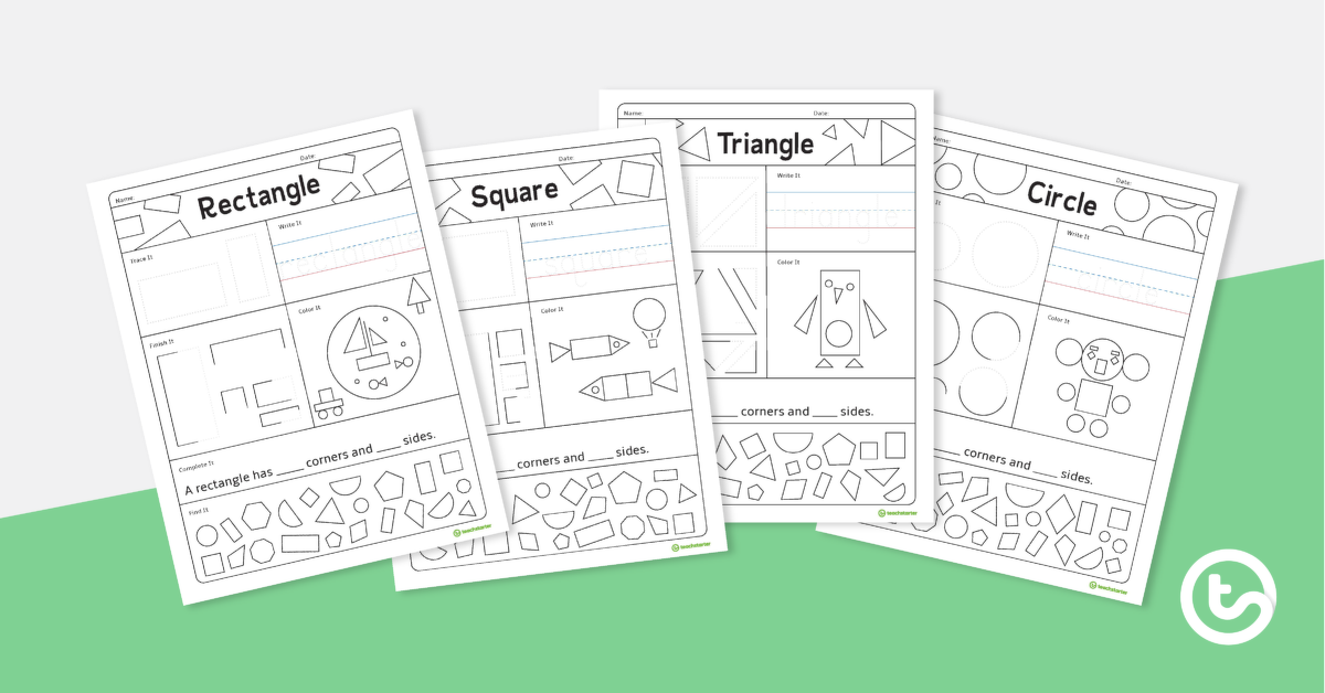Preview image for 2-D Shape Activity Sheets - teaching resource