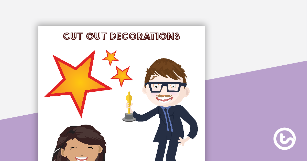 Preview image for Hollywood - Cut Out Decorations - teaching resource