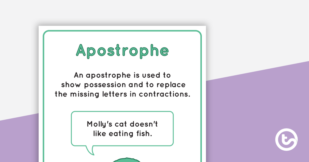 Preview image for Apostrophe Punctuation Poster - teaching resource