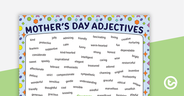 Preview image for Mother's Day Adjectives Poster - teaching resource