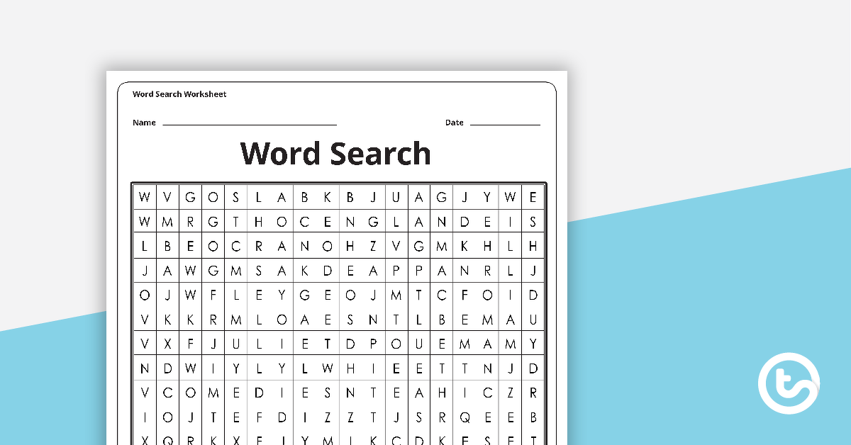 Preview image for William Shakespeare Word Search - teaching resource