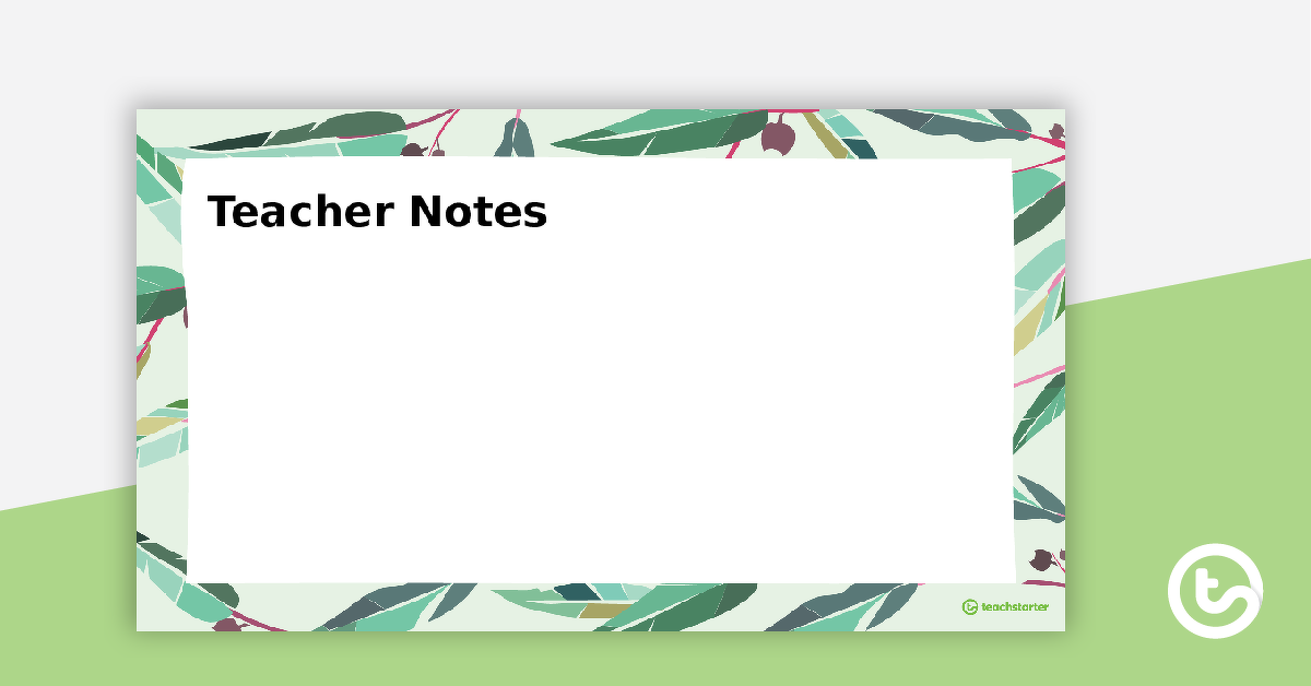 Preview image for Gum Leaves – PowerPoint Template - teaching resource
