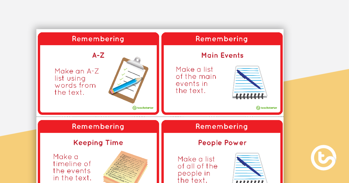 Preview image for Bloom's Taxonomy Fast Finisher Task Cards - Upper Years - teaching resource