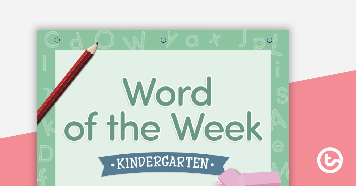 Preview image for Word of the Week Flip Book - Kindergarten - teaching resource