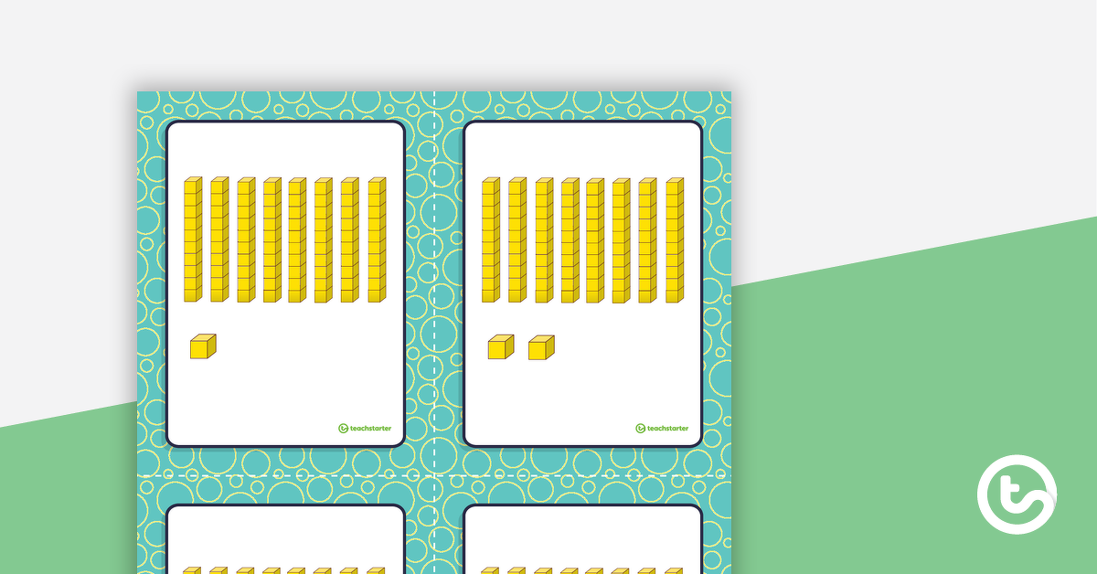 base 10 flashcards numbers 1 120 teach starter