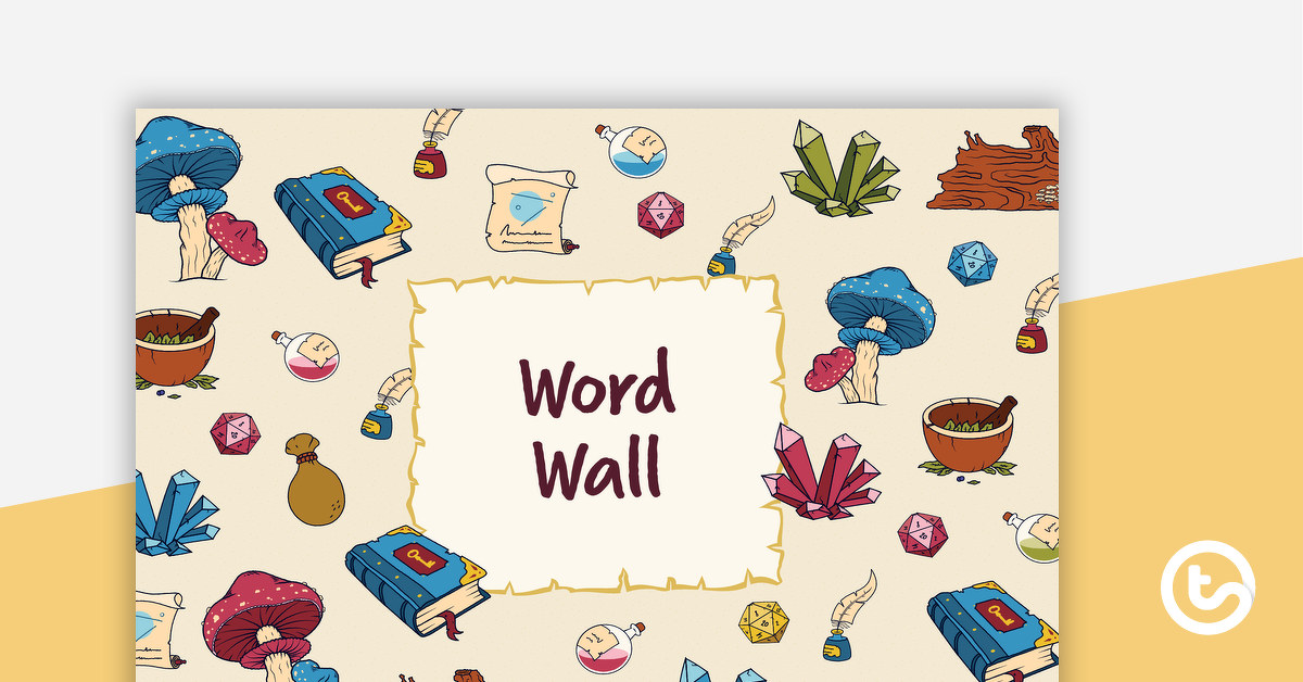 预览我age for Sorcerer Supplies – Word Wall Template - teaching resource