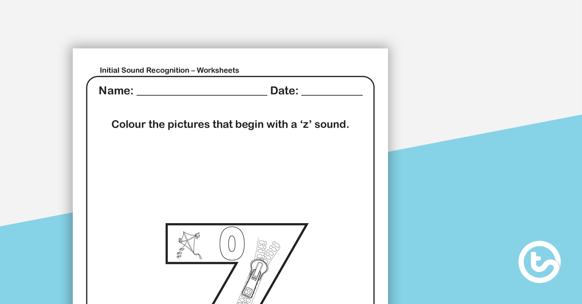 Preview image for Initial Sound Recognition Worksheet (Lower Case) – Letter z - teaching resource