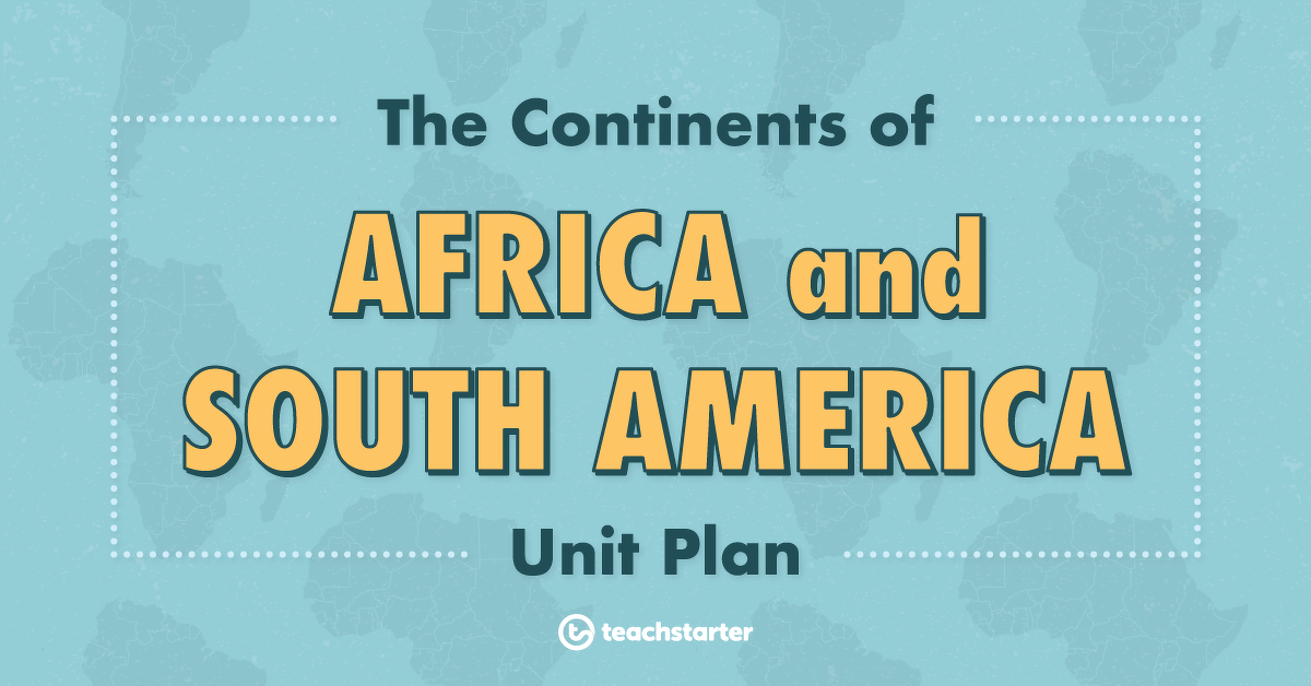 预览图像的非洲和南美洲大陆单位计划——单位计划