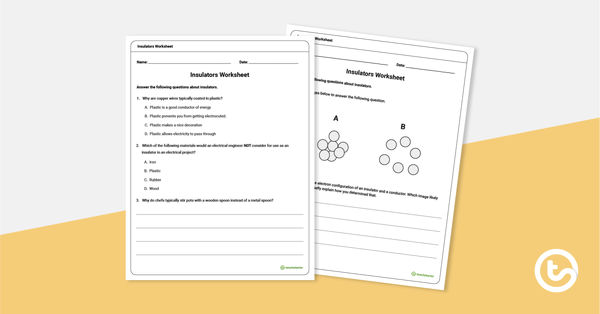 Preview image for Insulators Worksheet - teaching resource