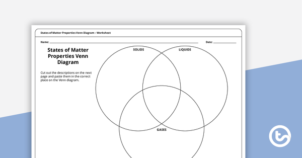 Preview image for States of Matter Properties Venn Diagram - teaching resource
