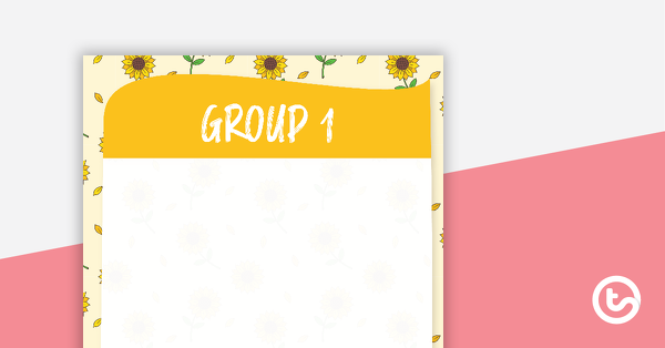Preview image for Sunflowers – Grouping Posters - teaching resource