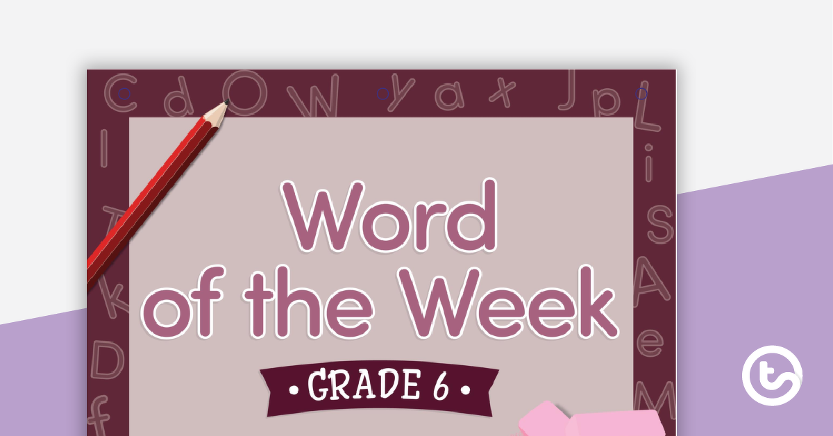 Preview image for Word of the Week Flip Book - Grade 6 - teaching resource