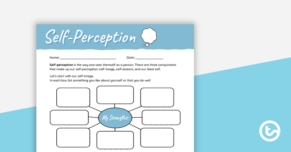 Preview image for Self-Perception Worksheet - teaching resource