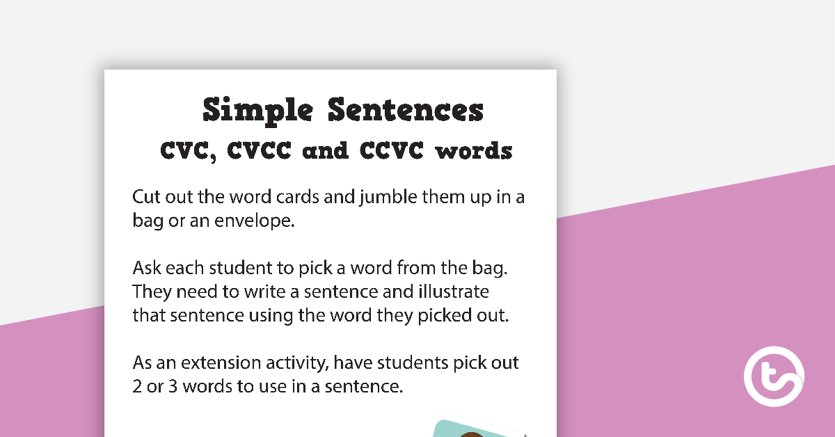 预览图像CVC CCVC CVCC句子工作表——教学资源