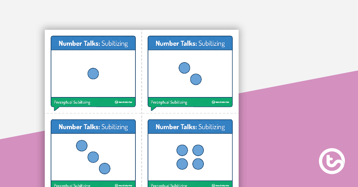 Preview image for Number Talks - Subitising Task Cards - teaching resource