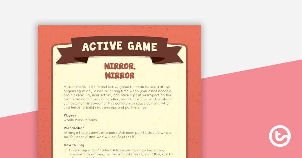 Thumbnail of Mirror, Mirror Active Game - teaching resource