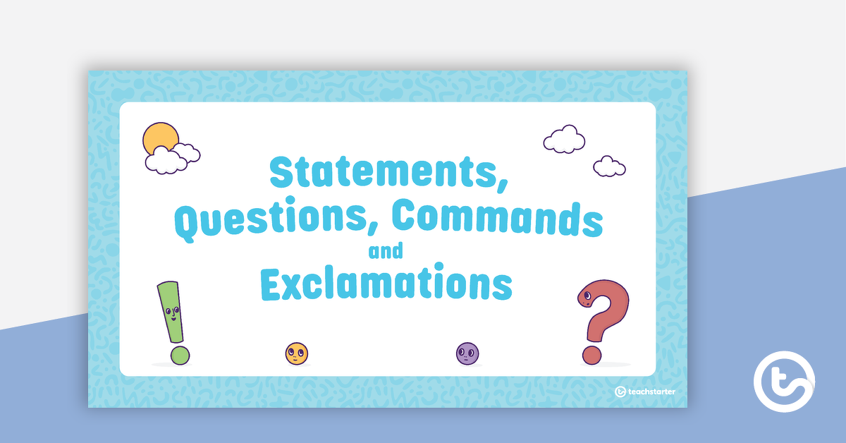 Image of Statement, Question, Command, Exclamation PowerPoint