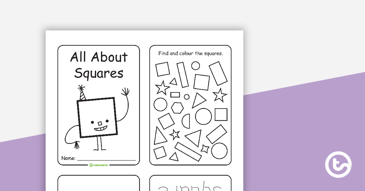 Preview image for All About Squares Mini Booklet - teaching resource