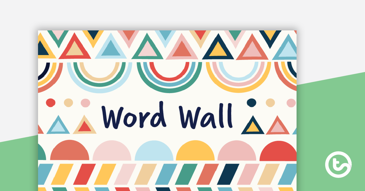 Preview image for Geometric Boho - Word Wall Template - teaching resource