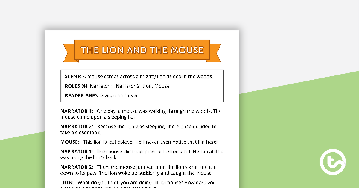 Preview image for Comprehension - Lion and The Mouse - teaching resource