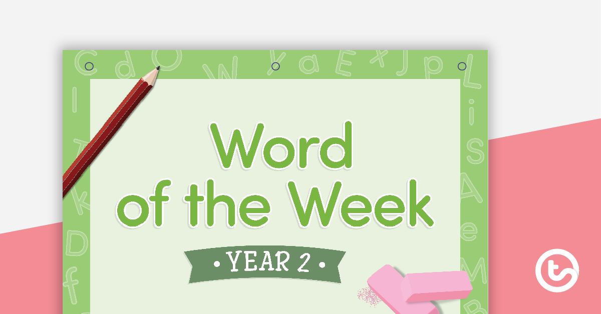 Preview image for Word of the Week Flip Book - Grade 2 - teaching resource