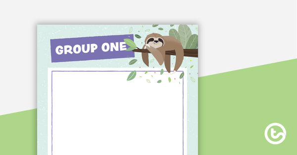 Preview image for Sloths – Grouping Posters - teaching resource