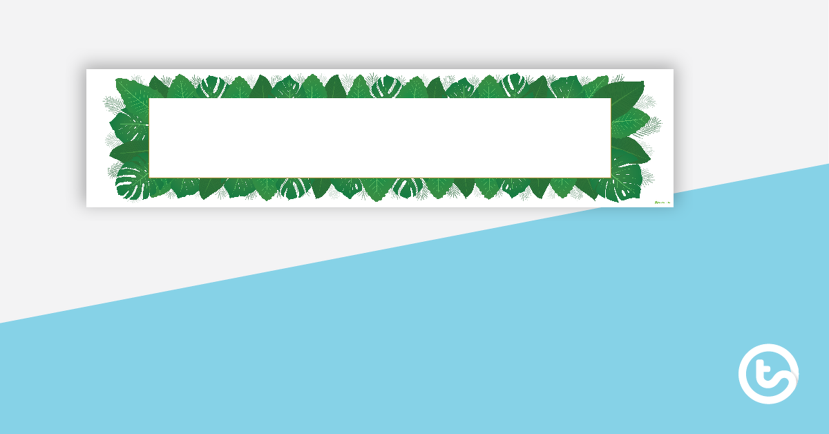 Preview image for Lush Leaves White - Display Banner - teaching resource