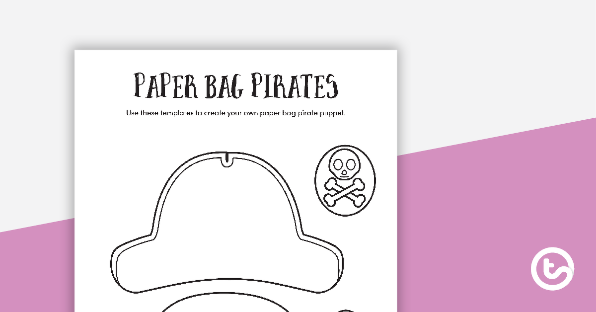 Preview image for Paper Bag Pirate - Puppet Making Activity - teaching resource