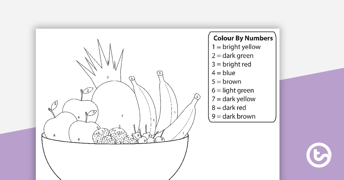 Preview image for Fruit Colour By Numbers - teaching resource