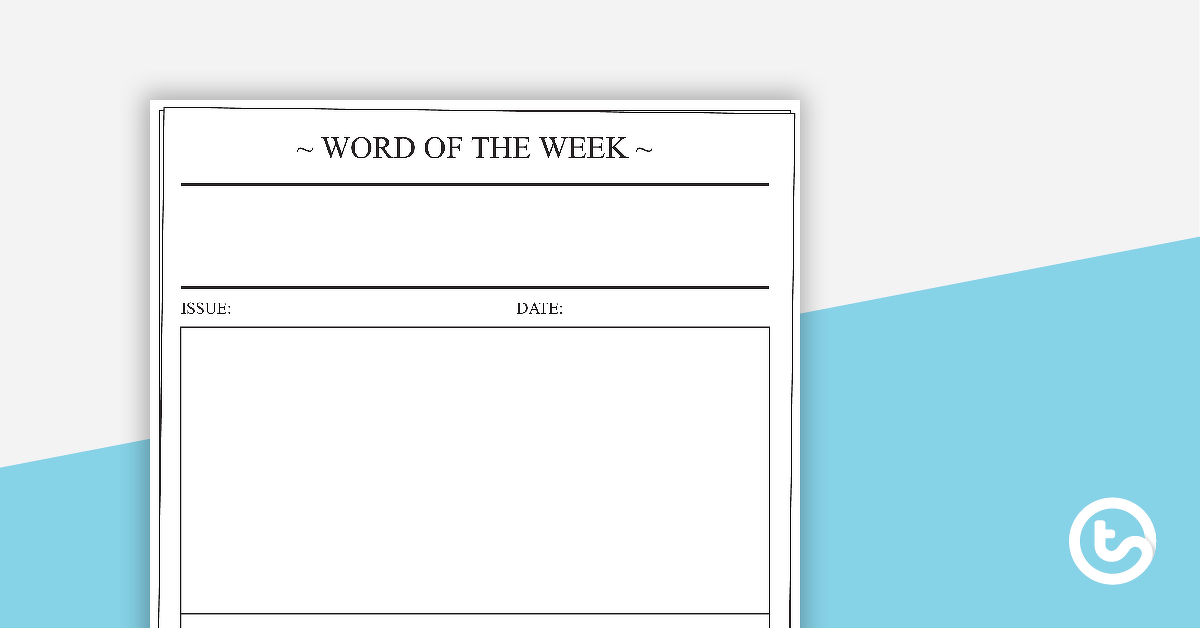 Preview image for Word of the Week - teaching resource