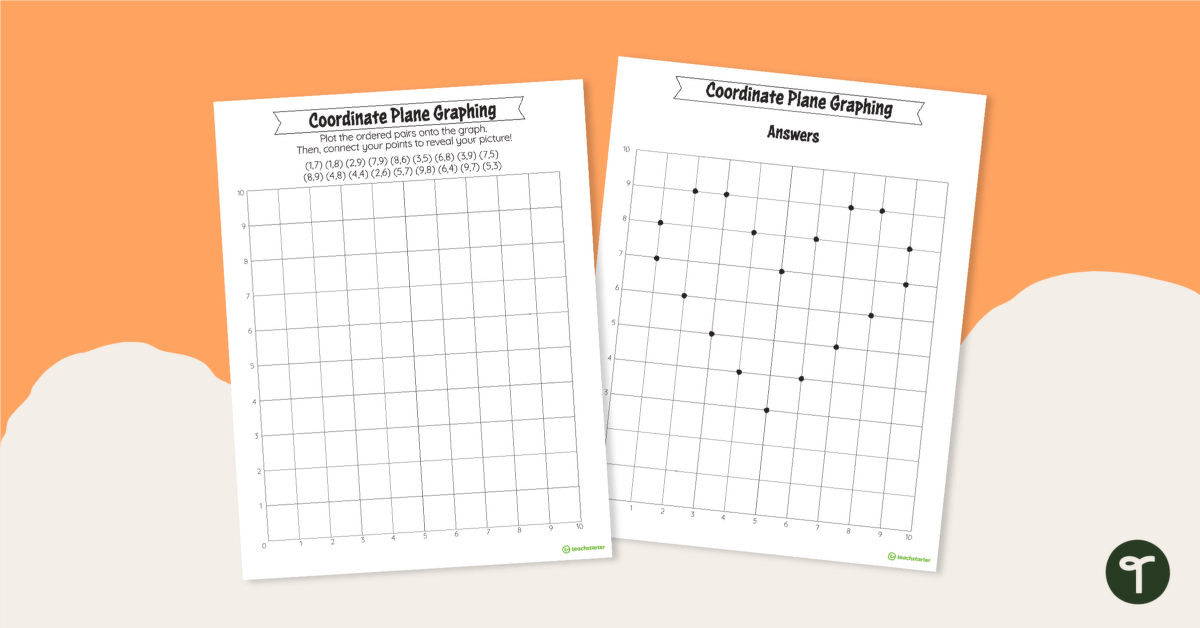 Preview image for Coordinate Plane Graphing Worksheet - teaching resource