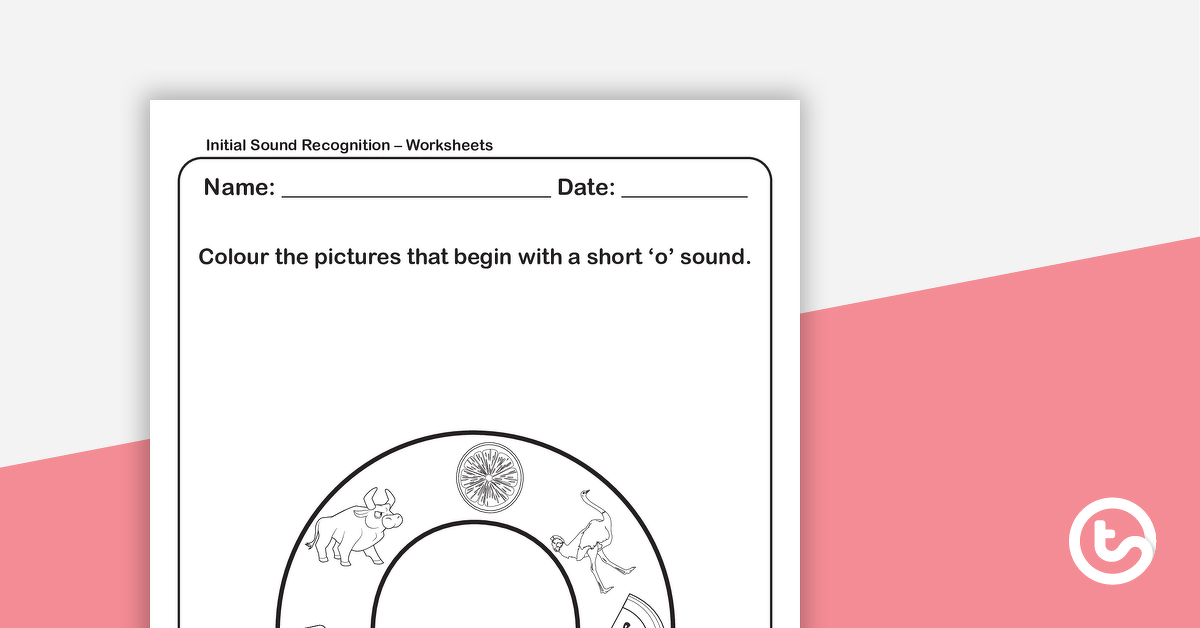 Preview image for Initial Sound Recognition Worksheet (Lower Case) – Letter o - teaching resource