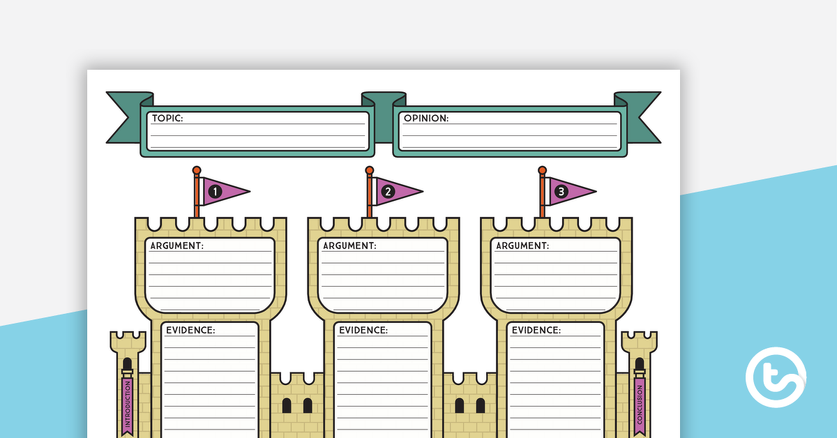 Preview image for Argument Planning Template (Castle) - teaching resource