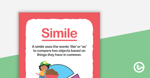 Preview image for Simile Poster for Young Students - teaching resource